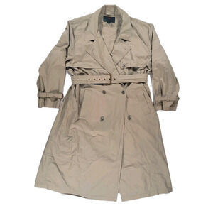 Vintage 1980's Abercrombie & Fitch Mens Large Beige Trench Coat